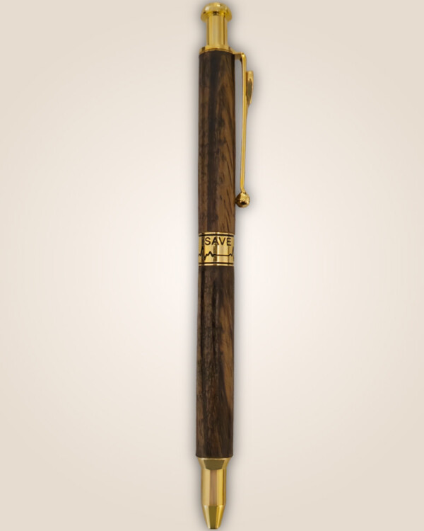 Wooden pen with gold fittings for nurses.
